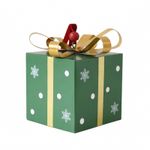 Iron Present Box Ornament Elegant Metal Christmas Gift Box Decoration Stylish