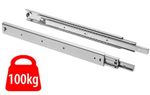 Drawer Slides Heavy Duty Full Extension 100kg  500mm-1200mm Ball Bearing Runners