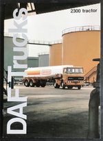 DAF 2300 TRACTOR Commercial Sales Brochure Jul 1980 #BE 964E