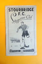1951/52   STOURBRIDGE v MERTHYR TOWN ( TYDFIL )  Herefordshire Cup Semi-Final