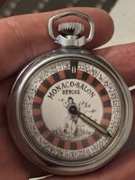  ROULETTE WHEEL GAMBLING POCKET WATCH MONACO - SALON  DEPOSE GWO CASINO 🇬🇧