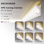 Decovision Xps Extruded Polystyrene Led Coving Cornice Molding Trim - LO Series