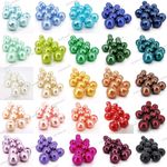 Glass Pearl Beads 4mm 6mm 8mm 10mm Round Jewellery Wedding Sewing Crafts