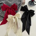 Elegant Large Satin Bow Hair Clip Women Girls Ribbon Hairpin Hair Accessory