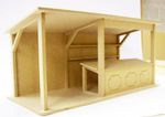 Dolls House Market Stall Kit Wide Flat Pack MDF Miniature 1:12 Scale Shop tumdee