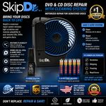 Allsop SkipDr for DVD and CD Disc Repair with Cleaning System Motorized repair