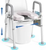 KEKOY Raised Toilet Seats for Elderly, 400 Lb Raised Toilet Seat with Handles & 