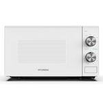 Hyundai Microwave 800W 20L Stainless Steel 6 Power Levels Defrost Dial White