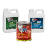 POR15 Gloss Black Rust Prevention Paint 946ml Kit Metal Prep Cleaner Degreaser
