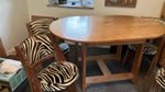 Early eGomme Art Deco, Limed Oak dining table and matching  Iconic chairs.