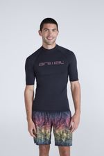 Animal Mens Kai Short Sleeve Rash Vest with UPF 50 Protection Swim Wear