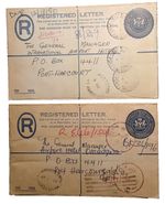 Nigeria Port Harcourt 1990 Registered 2 Letters Stationery Covers VF