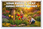 Custom Designed Photo Gift Jumbo Fridge Magnet 90 x 60 mm Personalised Magnets