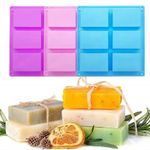 6 Cavity Rectangle Silicone Soap Making Molds DIY Mold Cake Bakeware Mould Tool