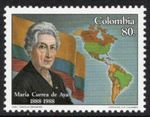 Columbia 1988 SG1802 MNH Bith Cent. of Maria Currea de Aya. Womens Rights