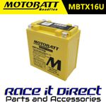 Motobatt YTX20CH-BS High Performance Replacement Battery MBTX16U