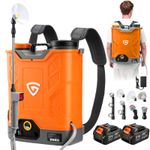 18L Cordless Electric Knapsack Pressure Sprayer Garden With 2X 4.0Ah 21V Battery