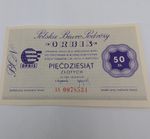 Polish Travel Agency ORBIS - 50 zloty AA series  1960  0078534-36 +0078538-40