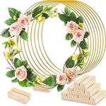 10-50cm Metal Floral Hoop Wreath Macrame Gold Hoop Rings Wall Hanging Craft UK
