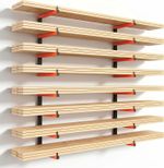 4-Level Lumber Storage Rack Wall Mount, 400LBS Heavy Duty Metal Shelf 32" 83cm