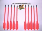 Crossbow Bolts Steel Tipped Nylon Shafts Set Of 10 New For 50-80lb Pistol Bows