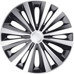 FOR TOYOTA AYGO 14" INCH WHEEL TRIMS HUB CAPS SILVER & BLACK MULITY 4PC