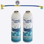 Car Aircon AC  R1234yf Compatible Refill Recharge Regas Gas  Hose Gauge kit x2