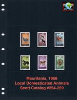 $5.65 Scott Value  - 1968 MAURITANIA Horses Mules Donkeys scarcer CV MNH NH UMM