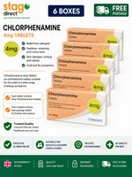 Chlorphenamine Maleate 4 mg Tablets 28x6-Hives-Hay Fever-Eczema CRESCENT 2028