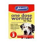 JOHNSONS EASY ONE DOSE WORMER FOR LARGE DOGS AND PUPPIES TO 40KG WORMING TABLETS