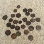 27 Antique Dutch Coin Copper Duit 17th 18th Century Metal Detector Find