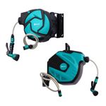 Water Hose Reel Compact Garden Patio Car Locking Auto Retract Spray Nozzle