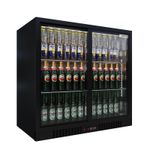 Commercial Sliding Double 2 Door Bottle Display Cooler Fridge Chiller Beer Wine