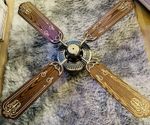 Vintage Antique SMC 52" Park Avenue Polished Brass Decorative Ceiling Fan 240v