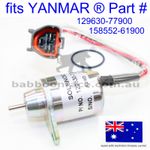 for YANMAR Fuel Shut Off Stop Solenoid & O Ring Gasket 3TNV74F 3TNV70 3TNM72-AFF