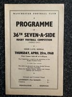 RUGBY SEVENS 7S  / SEVEN - A - SIDE PROGRAMME @ MOOR LANE, KERSAL, 1968 3rd Day