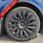 For Tesla Model Y 4 x 19" Wheel Covers Included Logo! Fast UK Delivery HUB Cover