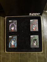 Kiss 1998 Zippo Lighter Set. Unused In Box Limited Edition Collectable