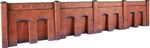 Metcalfe PO244 00/H0 Scale Retaining Wall in Red Brick