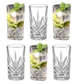 6 pcs Crystal Melodia Tall  Highball Drinking Glasses Best Premium Quality 370ml