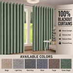 Extra Wide 100% Blackout Curtains Eyelet Ring Top Thick Thermal Pair + Tie Backs