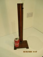SIMPLE BAROMETER TUBE ON STAND WITH SCALE BAROMETER {VINTAGE PHYSICS}