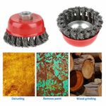 Wire wheel twisted wire bowl shaped metal grinding rust removal wire brush