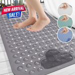 Anti Mold Rubber Shower Mat Non Slip Bathtub Strong Suction Extra Large Bath Mat