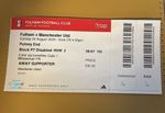 Fulham V Manchester United 24th August 2025 Premier League Used Ticket Stub