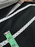 Vintage Style Cotton Crochet Lace (Black, White, Cream) 8-10MM Wide Craft Trim