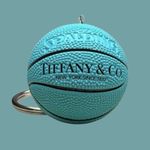 Basketball Pendant Keychain Blue Ball Keychain Keyring Decor Couples Gifts