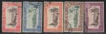 1953 ETHIOPIA, Yvert # 325-29, Return from Eritrea, Used