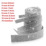 Self-Adhesive Rhinestone Trim Tape Diamond Ribbon DIY Strip Sticker 1 Meter Deco