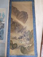 Japanese Hanging Scroll Sakamoto Ungoku Landscape Figures Ink Painting